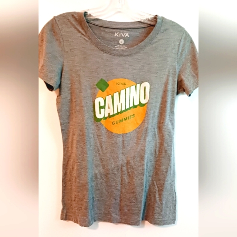 420 CAMINO GUMMIES CANNABIS T SHIRT, by KIVA. Size Large. 💚🌿🌱